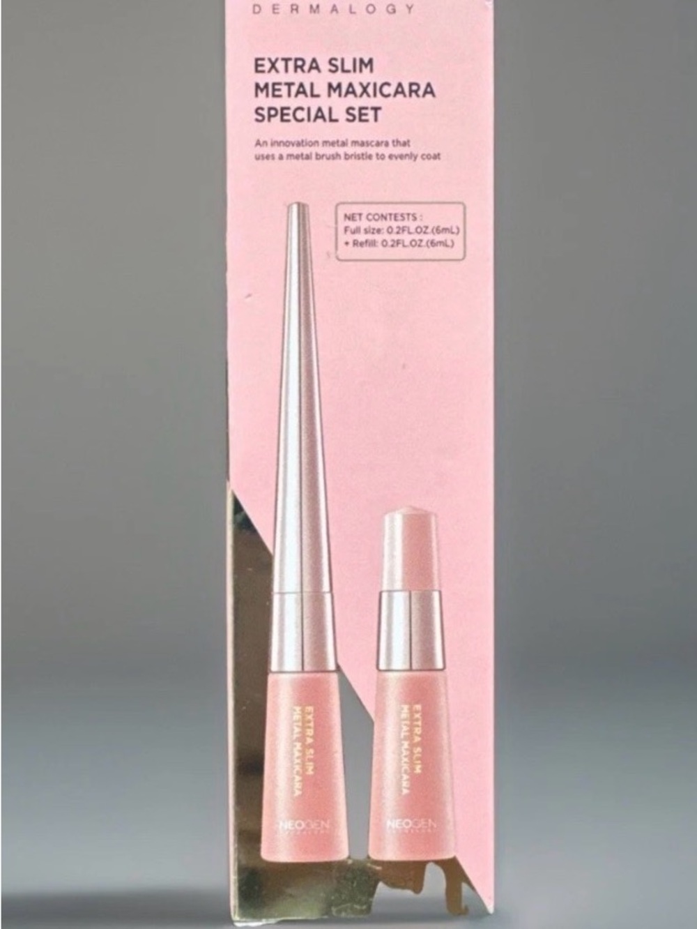 NEOGEN Dermatology Extra Slim Metal Mascara - Special Duo - Black Mascara NIB